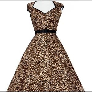 Pinup couture leopard dress